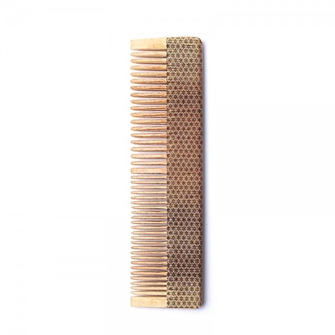 Double natural Neem comb Flower of Life, 19cm