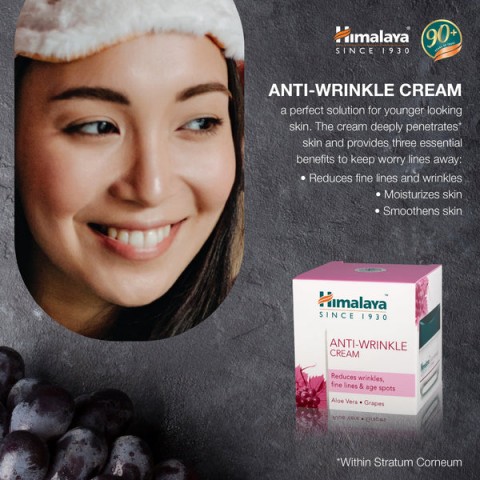 Veido kremas raukšlėtai odai Anti-Wrinkle, Himalaya, 50g