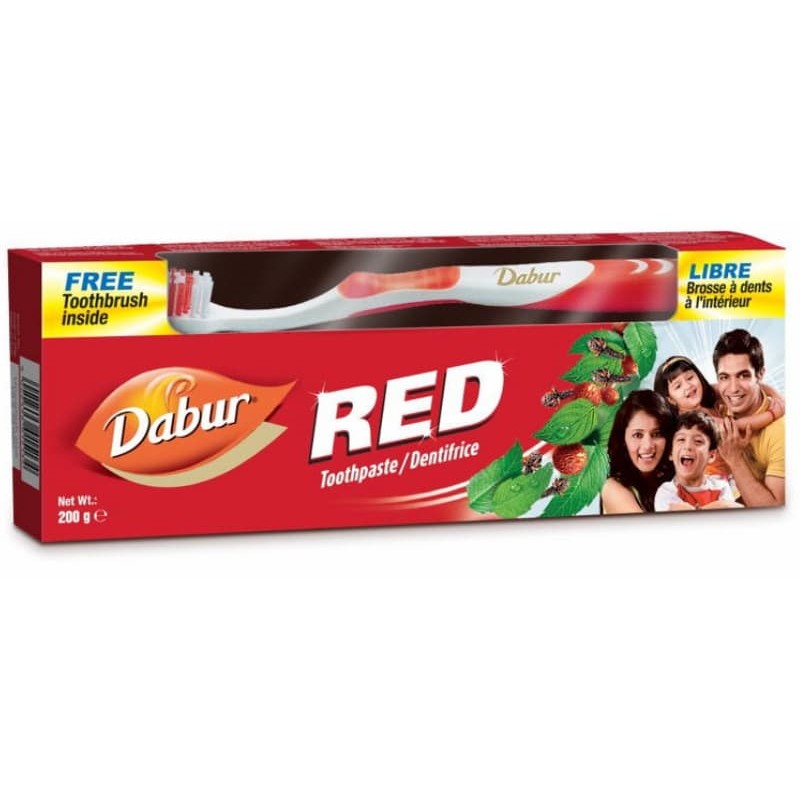 Зубная паста с зубной щеткой RED, Dabur, 200г Зубная паста с зубной щеткой RED, Dabur, 200г