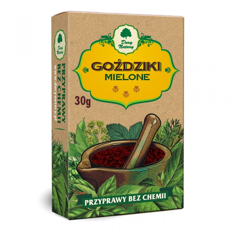 Gvazdikėliai, malti, Dary Natury, 30g Gvazdikėliai, malti, Dary Natury, 30g