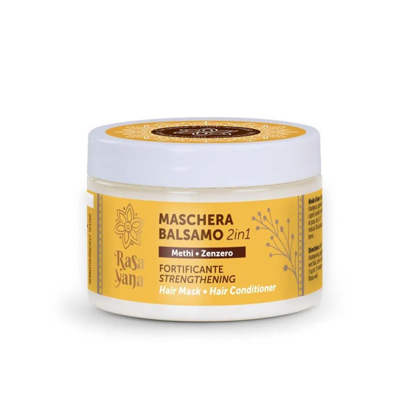 Strengthening Hair 2-in-1 Mask-Conditioner with Fenugreek and Ginger, Rasayana Biocosmesi, 150ml Strengthening Hair 2-in-1 Mask-Conditioner with Fenugreek and Ginger, Rasayana Biocosmesi, 150ml