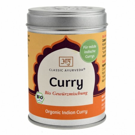 Kario mišinys Curry, maltas, ekologiškas, Classic Ayurveda, 80g
