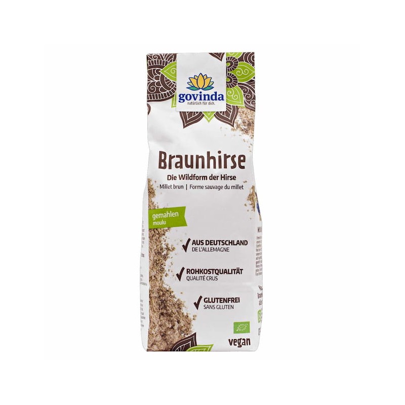 Rudųjų laukinių sorų miltai, ekologiški, Govinda, 500g Rudųjų laukinių sorų miltai, ekologiški, Govinda, 500g