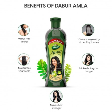 Stiprinantis plaukų aliejus Amla, Dabur, 180 ml