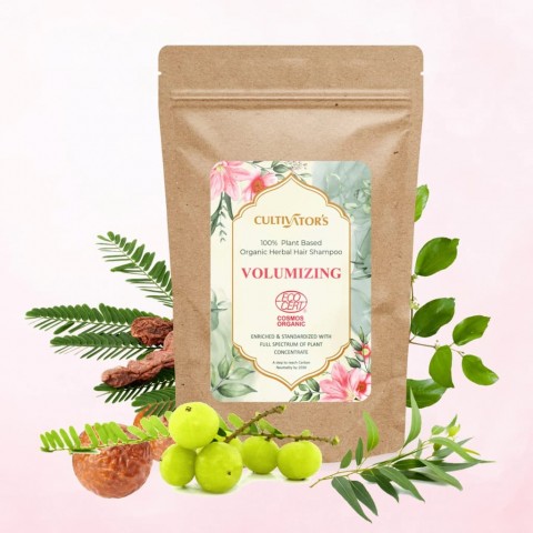 Augalinio plaukų šampūno milteliai apimčiai Volumizing, Cultivator's, 250g
