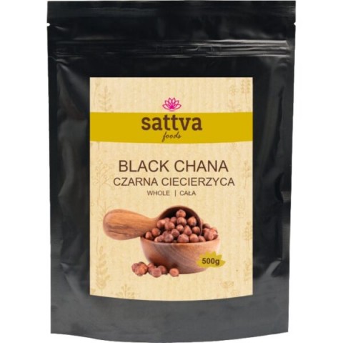 Juodieji avinžirniai Kala Chana, neskaldyti, Sattva Foods, 500g