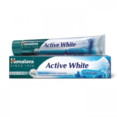 Gaivinantis balinantis dantų gelis Active White Fresh Gel, Himalaya, 75ml