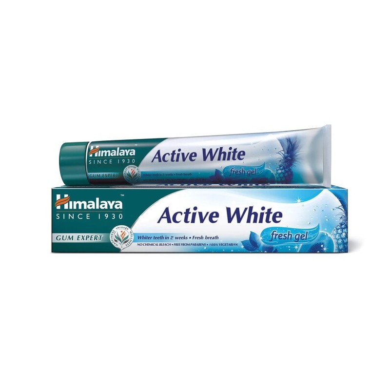 Gaivinantis balinantis dantų gelis Active White Fresh Gel, Himalaya, 75ml