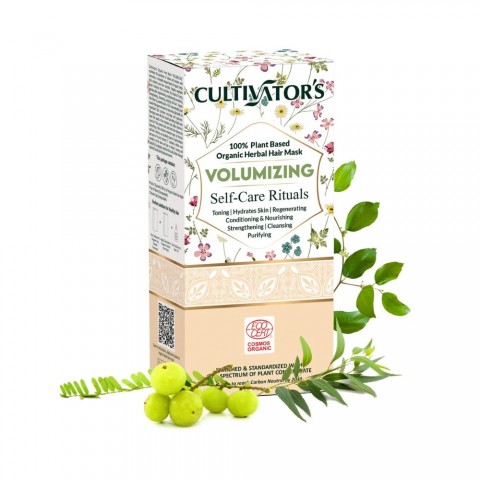 Augaliniai plaukų kaukės milteliai apimčiai Volumizing, Cultivator's, 100g