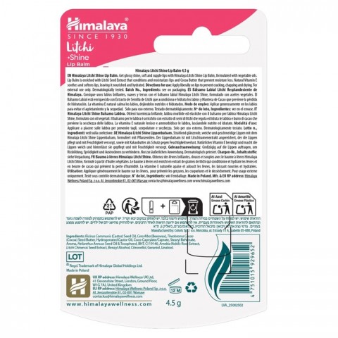 Litchi blizgesio lūpų balzamas, Himalaya, 4.5g