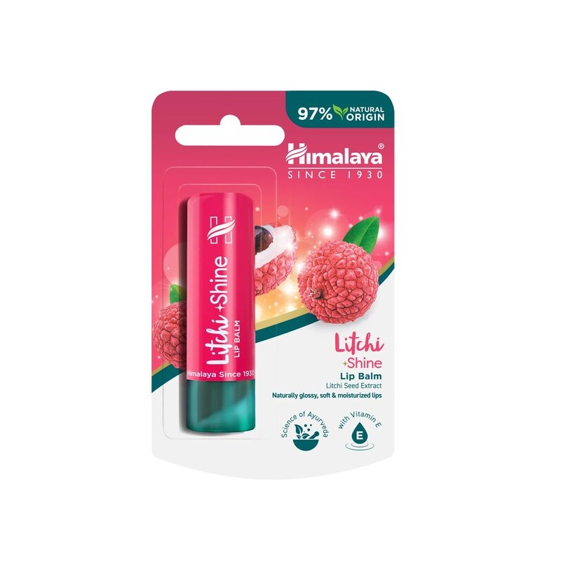 Litchi blizgesio lūpų balzamas, Himalaya, 4.5g Litchi blizgesio lūpų balzamas, Himalaya, 4.5g