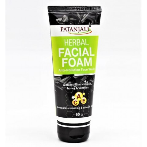 Vaistažolių putos veido valymui Charcoal Cleanser, Patanjali, 50ml