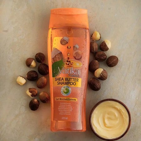 Šampūnas su sviestmedžių aliejumi Shea Butter, Vatika Dabur, 425 ml