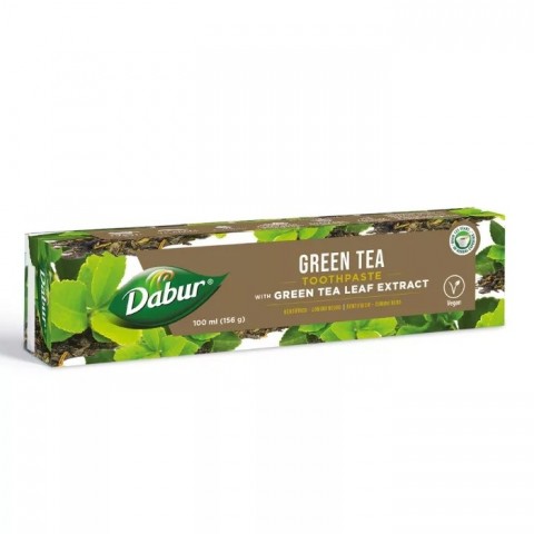 Травяная зубная паста с зеленым чаем Green Tea, Dabur, 100 мл