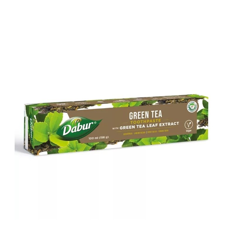 Vaistažolių dantų pasta su žaliąja arbata Green Tea, Dabur, 100 ml Vaistažolių dantų pasta su žaliąja arbata Green Tea, Dabur, 100 ml
