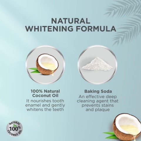 Отбеливающая зубная паста с кокосовым маслом и пищевой содой, Dabur, 100 мл
