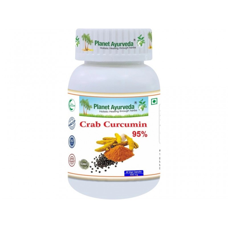 Maisto papildas Crab Curcumin, Planet Ayurveda, 60 kapsulių