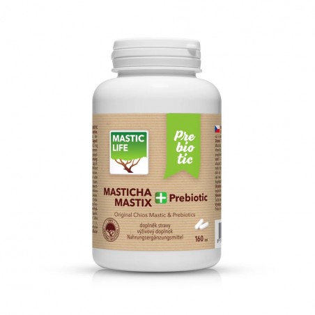 Mastic with prebiotics against Helicobacter Mastic+, Mastic Life, 160 capsules