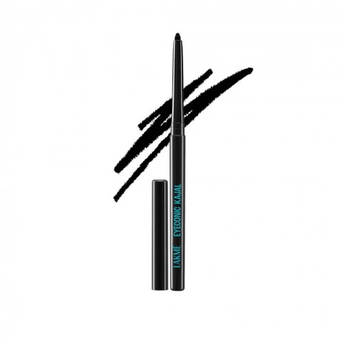 Akių kontūro pieštukas Eyeconic Kajal Deep Black, Lakme, juodas
