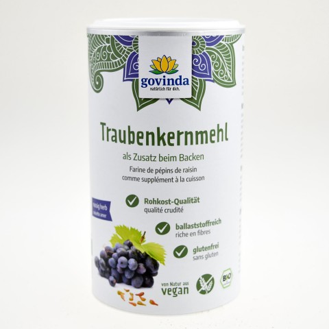 Vynuogių sėklų miltai, ekologiški, Govinda, 200g