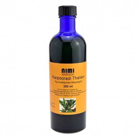 Atpalaiduojantis kūno masažo aliejus Karpooradi Thailam, Nimi Ayurveda, 200 ml