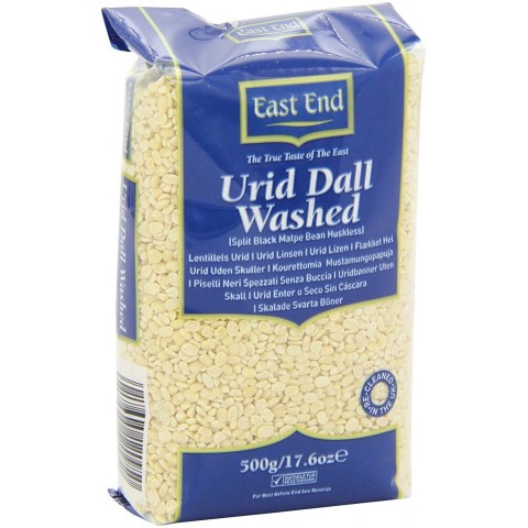 Urid Dal beans, washed, East End, 500 g