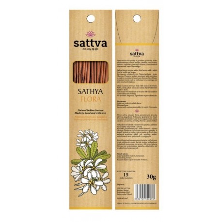 Floral scented incense sticks Sathya Flora, Sattva Ayurveda, 15 pcs.