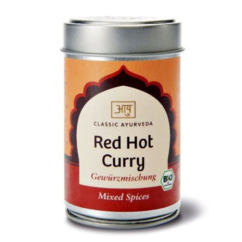 Красная пряная смесь карри Red Hot Curry, органическая, Классическая Аюрведа, 60г