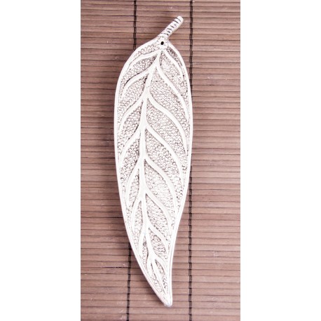 Smilkalų lazdelių laikiklis "Buko lapas", aliuminis, 24cm Smilkalų lazdelių laikiklis "Buko lapas", aliuminis, 24cm