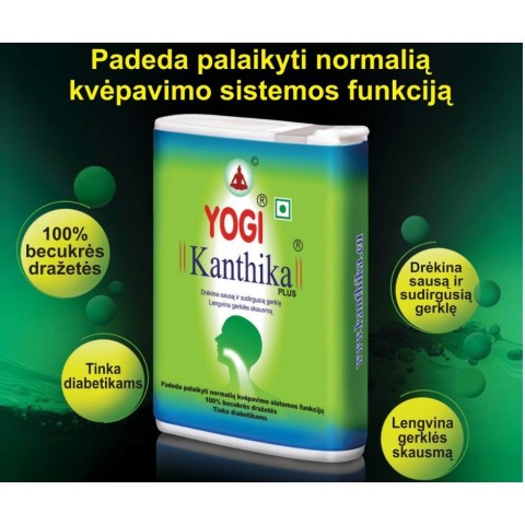 Lozenges for the throat Kanthika Plus, Yogi, 70 lozenges