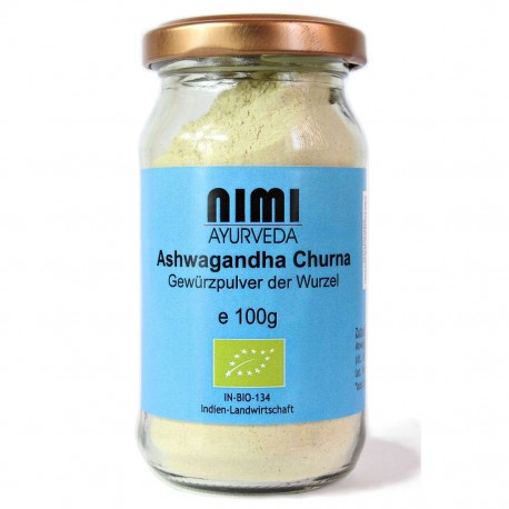Ašvaganda (ashwagandha) žolelių milteliai, ekologiški, Nimi Ayurveda, 100g Ašvaganda (ashwagandha) žolelių milteliai, ekologiški, Nimi Ayurveda, 100g