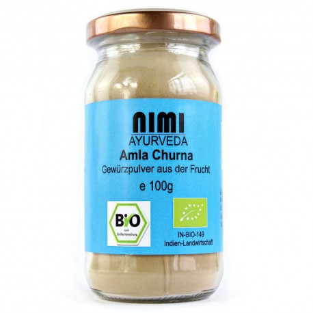 Indiškojo lapainio Amla (amalaki) milteliai, ekologiški, Nimi Ayurveda, 100g Indiškojo lapainio Amla (amalaki) milteliai, ekologiški, Nimi Ayurveda, 100g