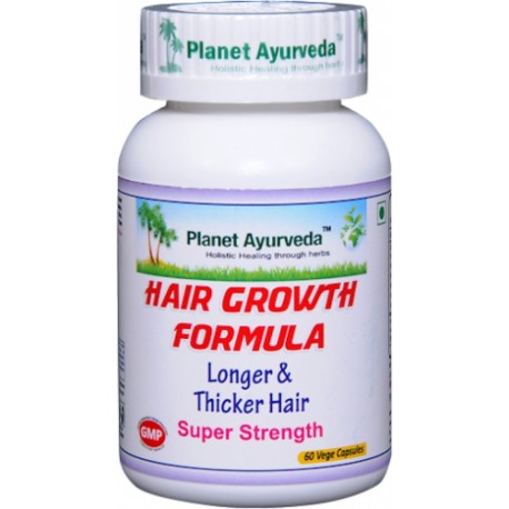 Maisto papildas "Hair Growth Formula", ekologiškas, Planet Ayurveda, 60 kapsulių Maisto papildas "Hair Growth Formula", ekologiškas, Planet Ayurveda, 60 kapsulių