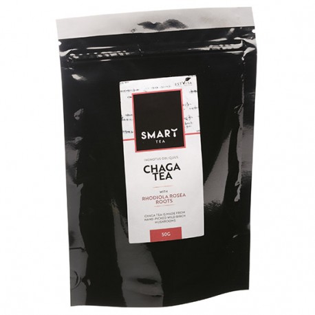 Befungino (čaga, beržo juodgrybio) arbata su auksine šaknimi Smart Tea, biri, 50g Befungino (čaga, beržo juodgrybio) arbata su auksine šaknimi Smart Tea, biri, 50g