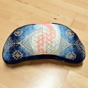 Pusmėnulio formos meditacinė pagalvė, indigo-persikinė