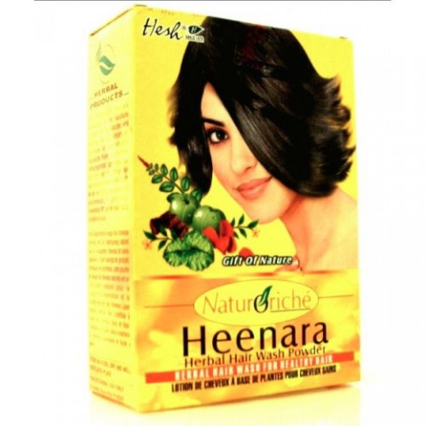 Sausas augalinis plaukų šampūnas milteliais Heenara Yellow, Hesh, 100g