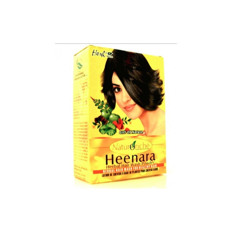 Сухой травяной шампунь для волос с пудрой Heenara Yellow, Hesh, 100г