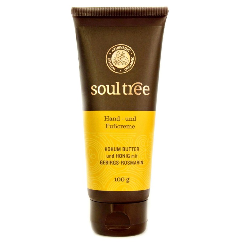 Rankų ir pėdų kremas su abrikosų kauliukų ir migdolų aliejumi, SoulTree Ayurveda, 100 g Rankų ir pėdų kremas su abrikosų kauliukų ir migdolų aliejumi, SoulTree Ayurveda, 100 g