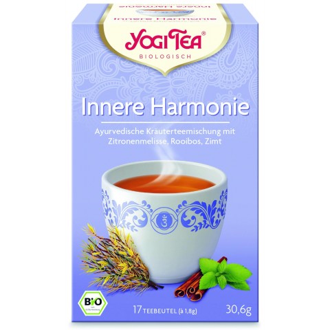 Prieskoninė ajurvedinė arbata su "Vidinė ramybė", ekologiška, Yogi Tea, 17 pakelių