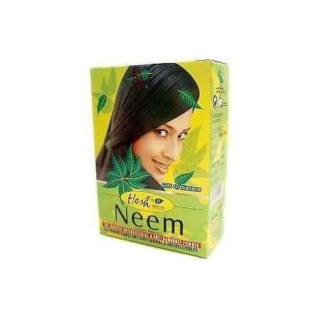 Nimbamedžio miltelių kaukė „Neem 2in1“ plaukams ir veidui (riebiai odai), 100g , Hesh
