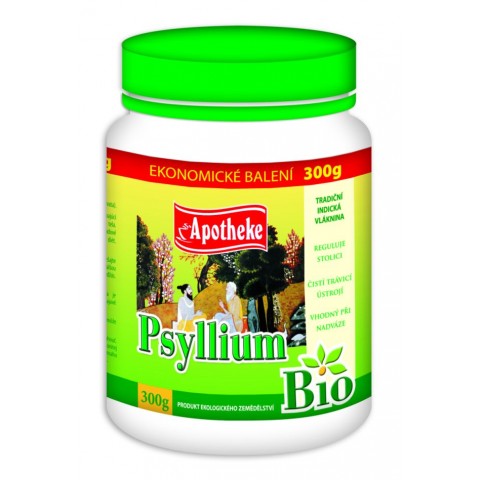 Ekologiškos balkšvojo gysločio sėklų luobelės Psyllium husk, Apotheke, 300g but.