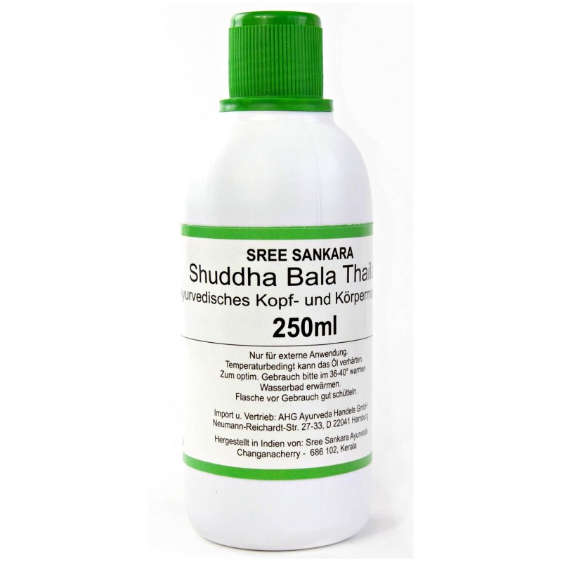 Ajurvedinis masažo aliejus Shuddha Bala Thailam, Sree Sankara, 250 ml Ajurvedinis masažo aliejus Shuddha Bala Thailam, Sree Sankara, 250 ml
