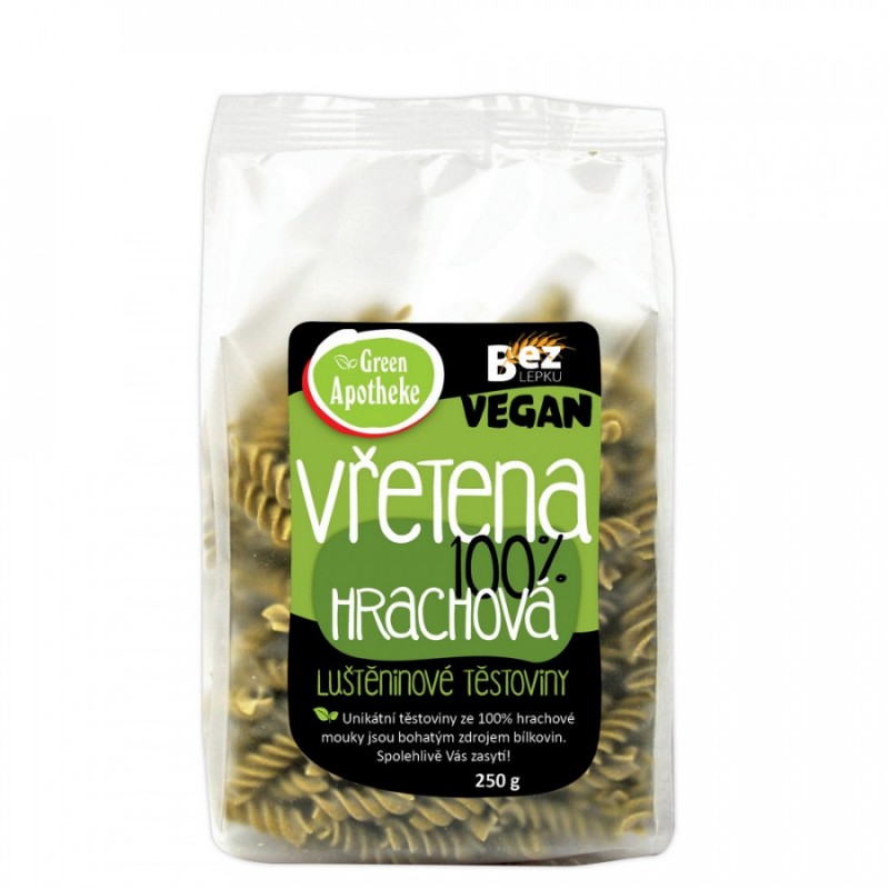 Žirnių makaronai 100% (sraigteliai), Green Apotheke, 250g Žirnių makaronai 100% (sraigteliai), Green Apotheke, 250g