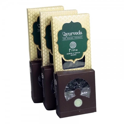 Ajurvedinių smilkalų lazdelių ir kūgių rinkinys Jasmine & Vanilla (Pita)