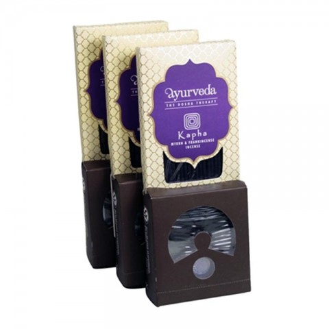 Ajurvedinių smilkalų lazdelių ir kūgių rinkinys Myrrh & Frankincense (Kapha)