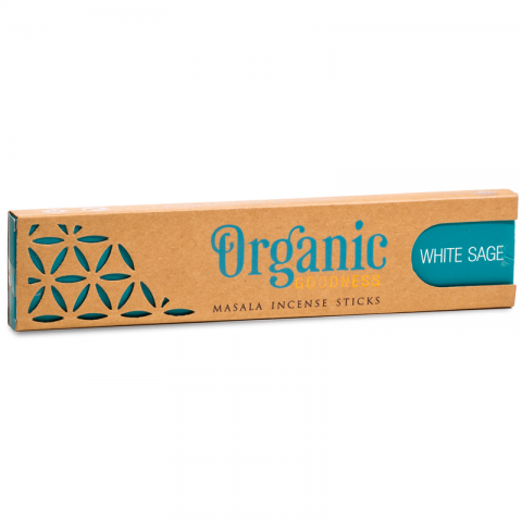 Smilkalų lazdelės Masala WHITE SAGE Organic, 15g