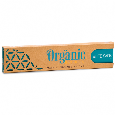 Smilkalų lazdelės Masala WHITE SAGE Organic, 15g