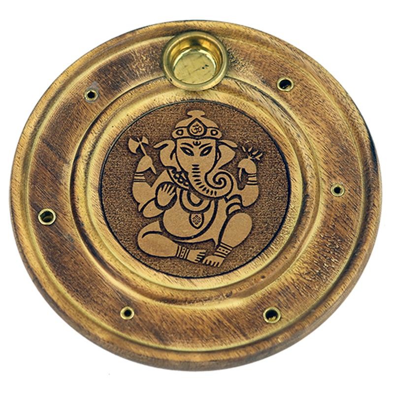 Smilkalų lazdelių/kūgių laikiklis "Ganeša"", medinis, 10cm Smilkalų lazdelių/kūgių laikiklis "Ganeša"", medinis, 10cm