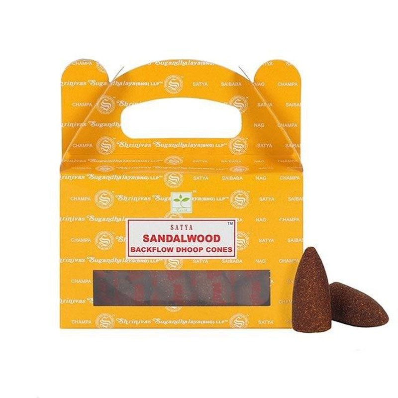 Atbulinio smilkimo "krioklio efekto" ("backflow") kūgiai SANDALWOOD Atbulinio smilkimo "krioklio efekto" ("backflow") kūgiai SANDALWOOD