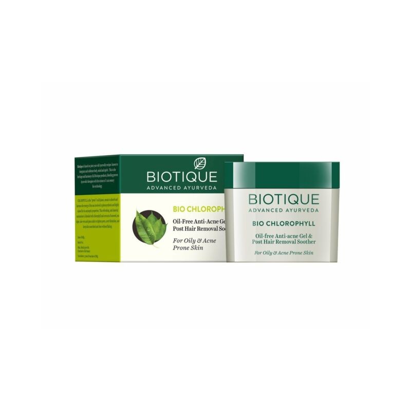 Acne facial gel with chlorophyll Bio Chlorophyll Anti-Acne Gel, Biotique, 50g